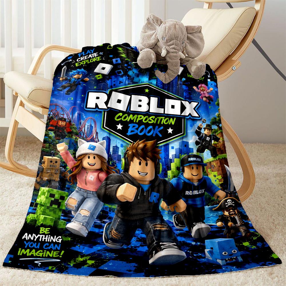 Coperta di Flanella Roblox Adventure Quest - Morbida e Adatta per Divani, Letti, Uffici, Viaggi, Tutte le Stagioni, Ottimo Regalo per Feste e Compleanni.