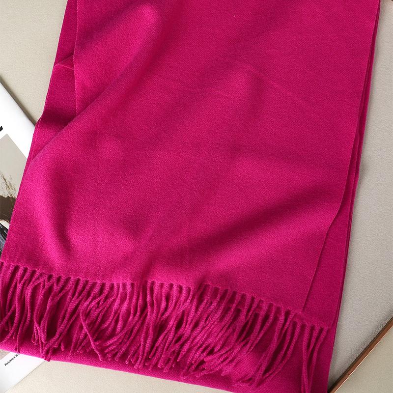 Kaffee Schal für Damen Lange Warme Kaschmirschals Winter Hijab Einfarbig Damen Stola Wickel Weiblich Pashmina Bandana Kopftücher