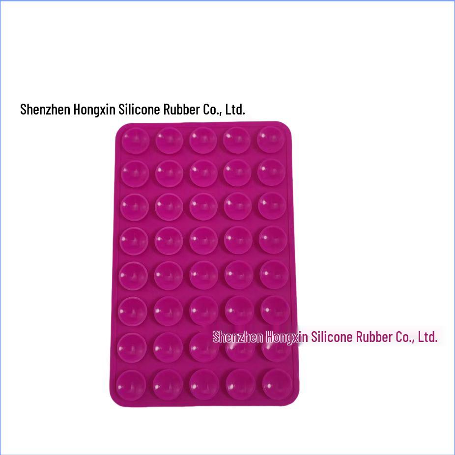 Silicone Suction Cup Holder for Mobile Phones - Square, Single-Sided, Set of 24