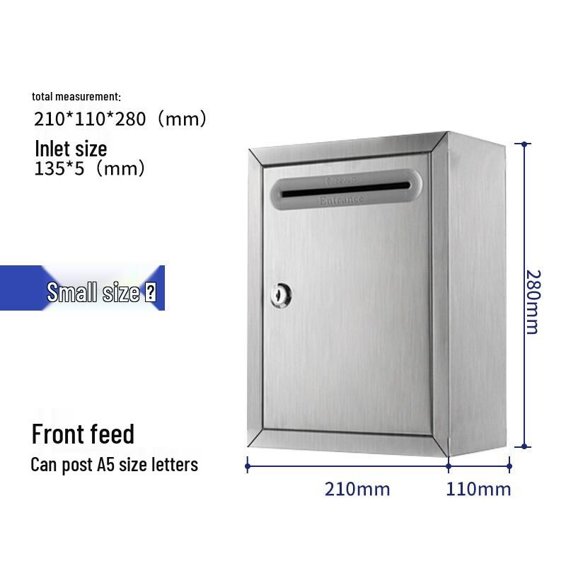 Haistik HKL-215 Thickened Stainless Steel Suggestion Box Small