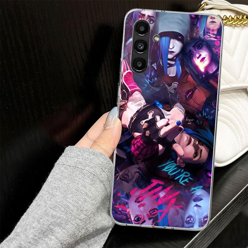Arcane Jinx Anime Case for Samsung A17 A16 A56 A36 A26 A15 A55 A35 A25 A14 A54 A34 A24 Phone Cover A13 A53 A33 A23 A05S A04S for