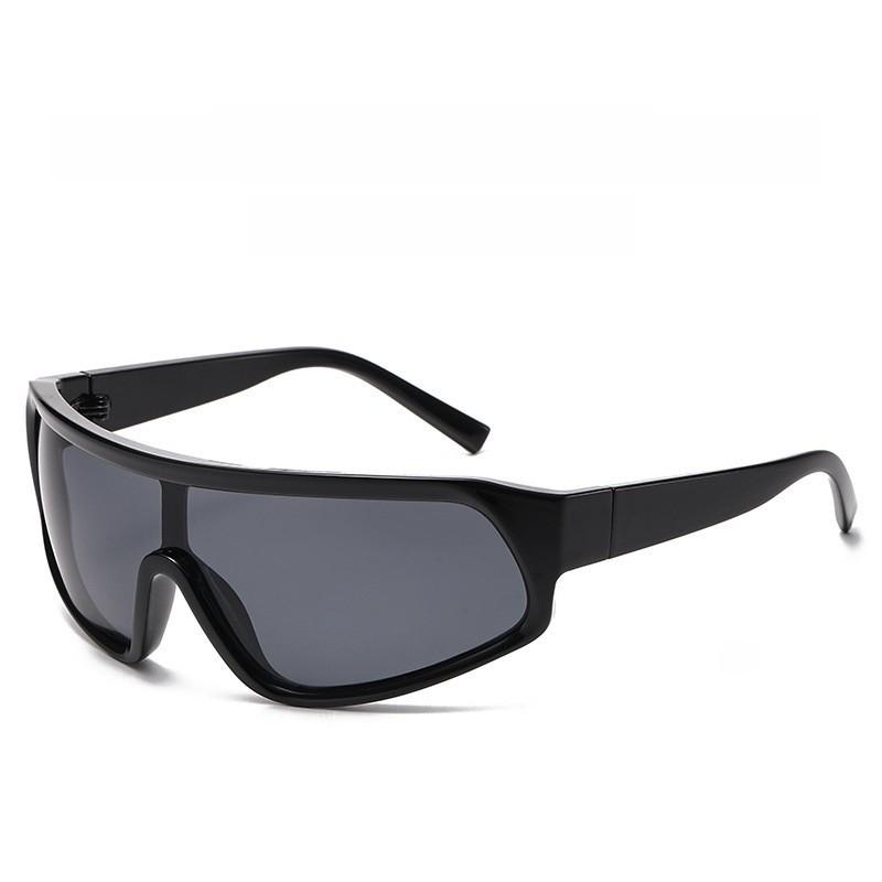 Large Frame Cat Eye Sunglasses With Protection For Outdoor Sports And Fashion Black Gray