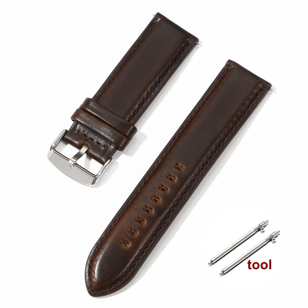 Genuine Leather Watchband Strap 18mm 20mm 22mm 24mm 26mm Quick Release Black Brown Wristband for DW Daniel Wellington Bracelets