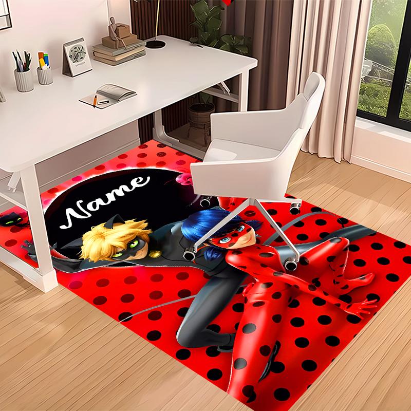 Benutzerdefinierter Personalisierter Miraculous Druck Teppich - Weich, Waschbar, Rutschfest, Indoor-Matte, Wohnzimmer, Zuhause & Büro Dekorativer Teppich
