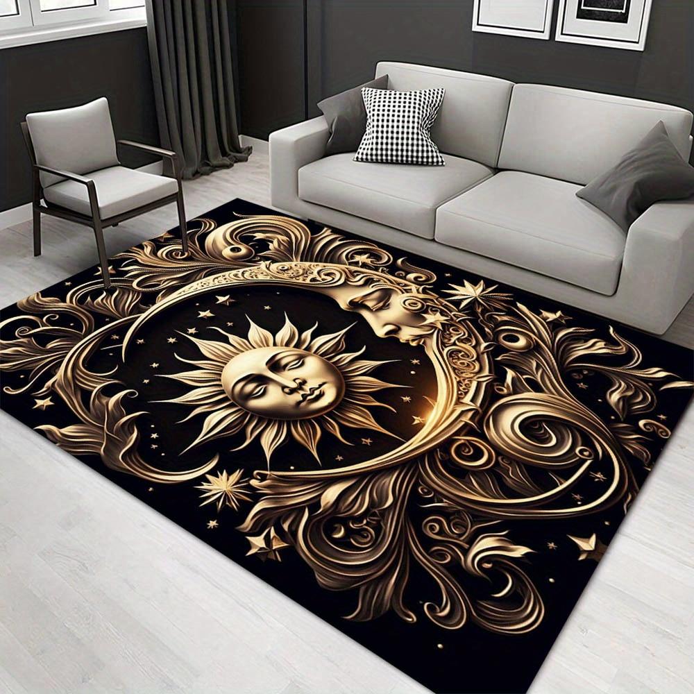 

1pc 1387636022Pattern Carpet, Area Rug For Living Room Bedroom Room Bed Chair Laundry Entryway Corridor Yard Non-slip Outdoor Camping Rug Fl 60cm by 90cm