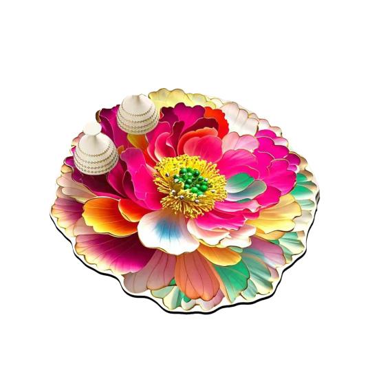 3D Flower Diatom Mud Soft Mat Absorbent Bar Counter Pad for Cups Kitchen Sink Quick-drying Wash Basin Tray Decorative Diatomite Coaster