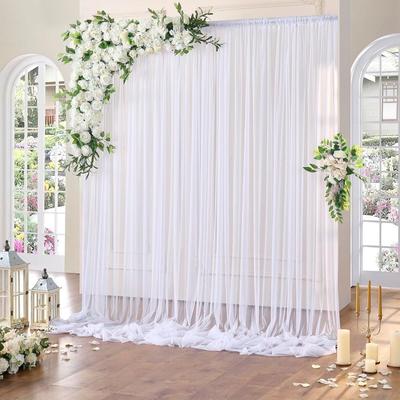 Sfondi Bianchi per Matrimonio Tasca per Asta Sfondo Fotografico Nuovo Sfondo Trasparente in Chiffon Decorazioni per la Casa