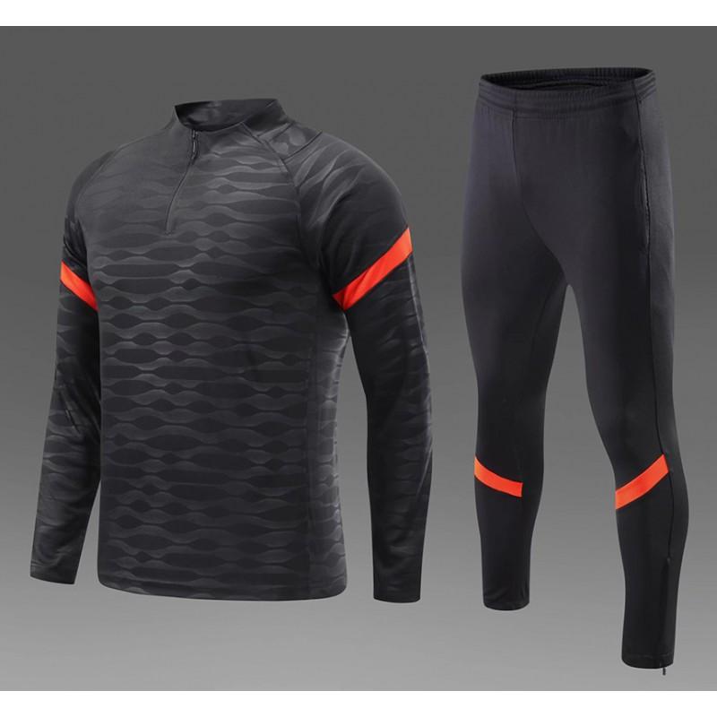 Kids Adult Soccer Uniform Set Long Sleeve Training Match Jersey Kit Sportswear