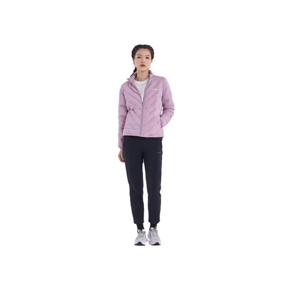 Saucony Logo Print Lightweight Warm Casual Down Jacket Women outerwear Romantic-Pink SC1220007-1