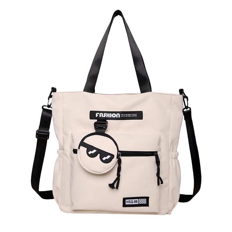 Large Capacity Bag Female Commuter Tote Bag Student Class Crossbody Bag Men's Nylon Bag