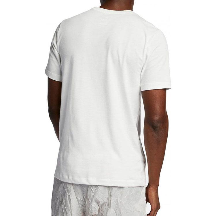 Nike T Shirts Men's White Crew Neck Moderate Straight Fit AO0650-133
