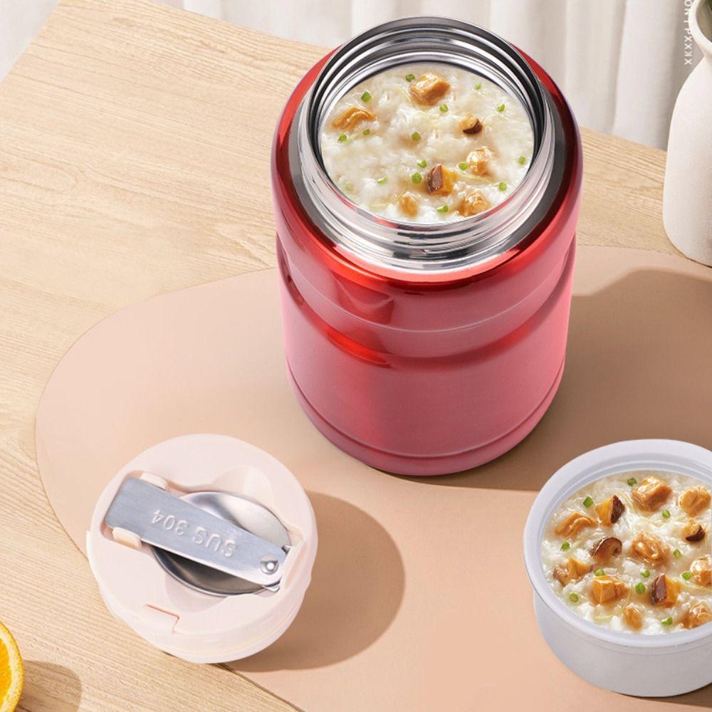 Mit Löffel Isolierter Lebensmittelbehälter Große Kapazität Suppentopf Langlebig 750ml Thermischer Lebensmittelbehälter Arbeiter