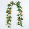 Artificial Easter Vine Garland with Colorful Eggs and Carrots Spring Home Decor for Mantel Door and Table Centerpiece