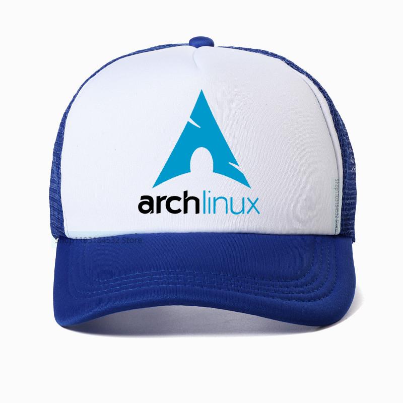 Berretto da Baseball Unisex Arch Linux Rete Traspirante Fresco Estate Regolabile Cappellino da Papà Snapback Casquette