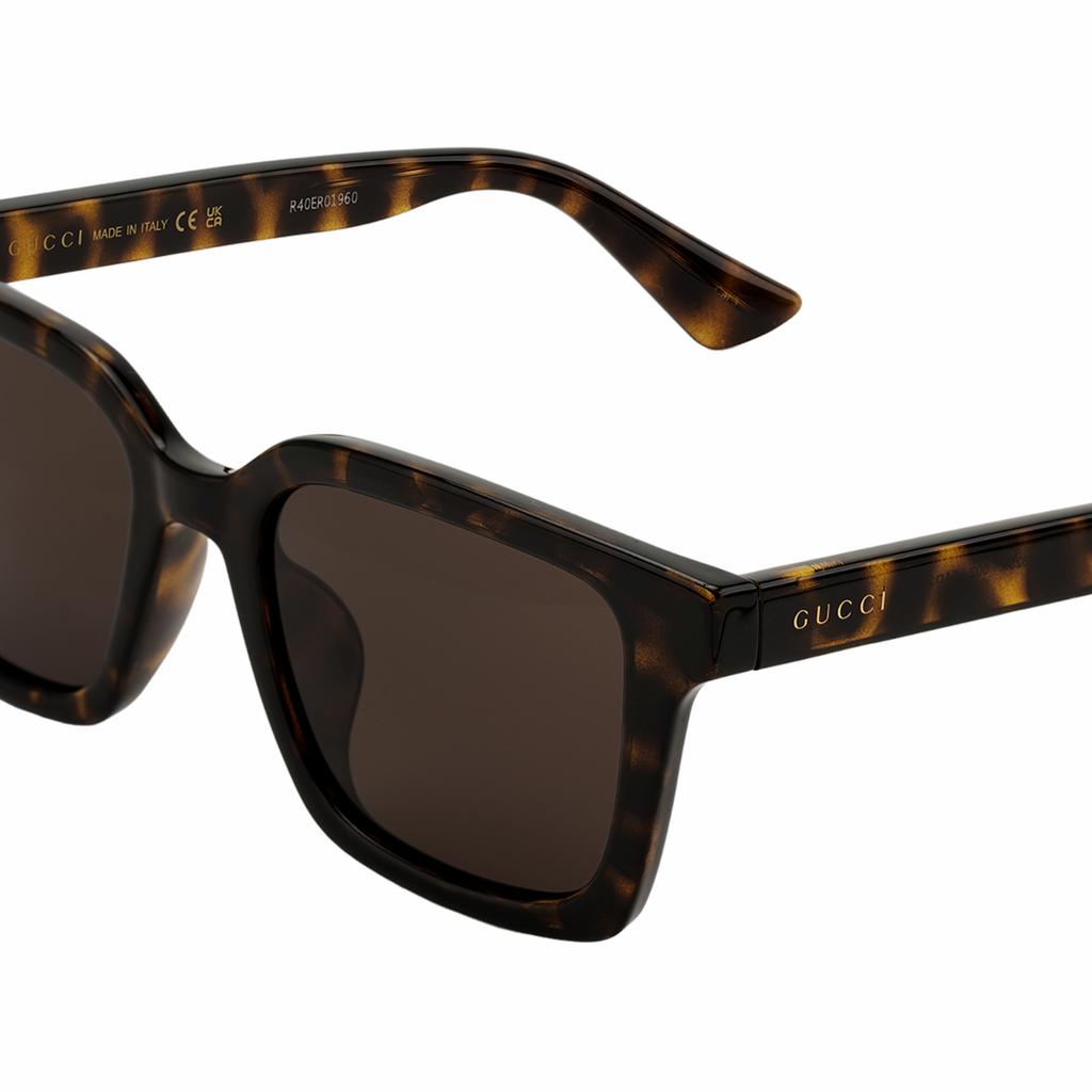 Gucci Minimalist Logo Series Quality Material GG1582SK Tortoiseshell Square Sunglasses Men Sunglasses GG1582SK-002