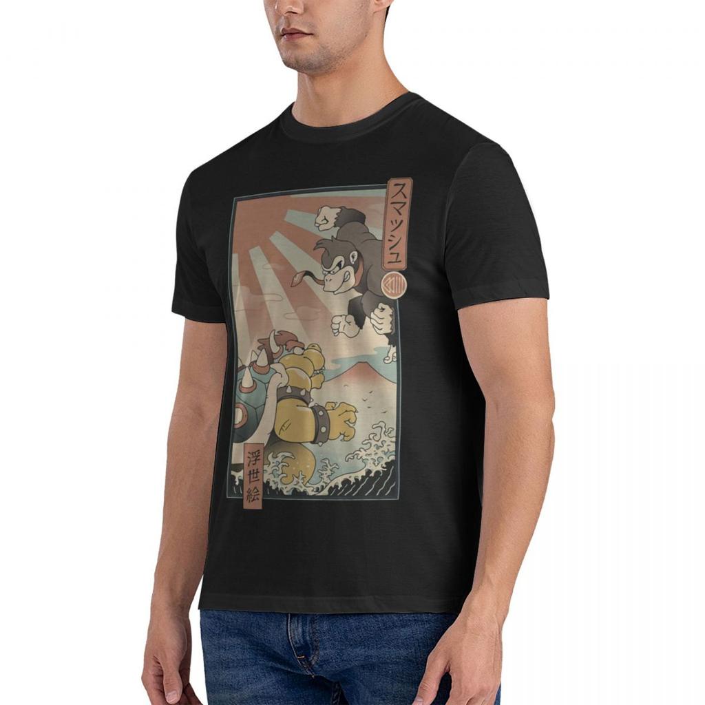 Super Smashes Bros Kaijus Smash Bedrucktes T-Shirt Lustiges Herren Kurzarm Locker Übergroßes T-Shirt