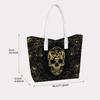 Gothic Skull Print Large Shoulder Tote Bag for Daily Use