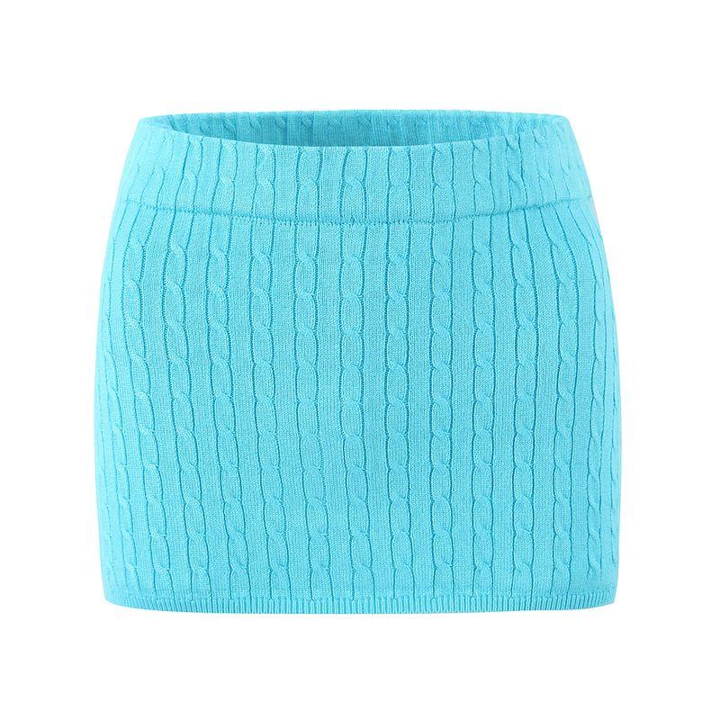 Za Autumn New Arrivals Women's Clothing Zr European and American Style Fashionable Versatile Sexy High-Waisted Slimming Knitted Mini Skirt