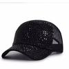 Baseball Cap Women Full Rhinestone Beads Mesh Cap Street Fashion Snapback Hats Casual Party Hip Hop Kpop Dance Cap Men Summer
