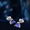 925 Sterling SilverTanzanite Stud Earrings for Women Luxury  Gemstone Simple Fine Jewelry Accessories Party Wedding  Gift