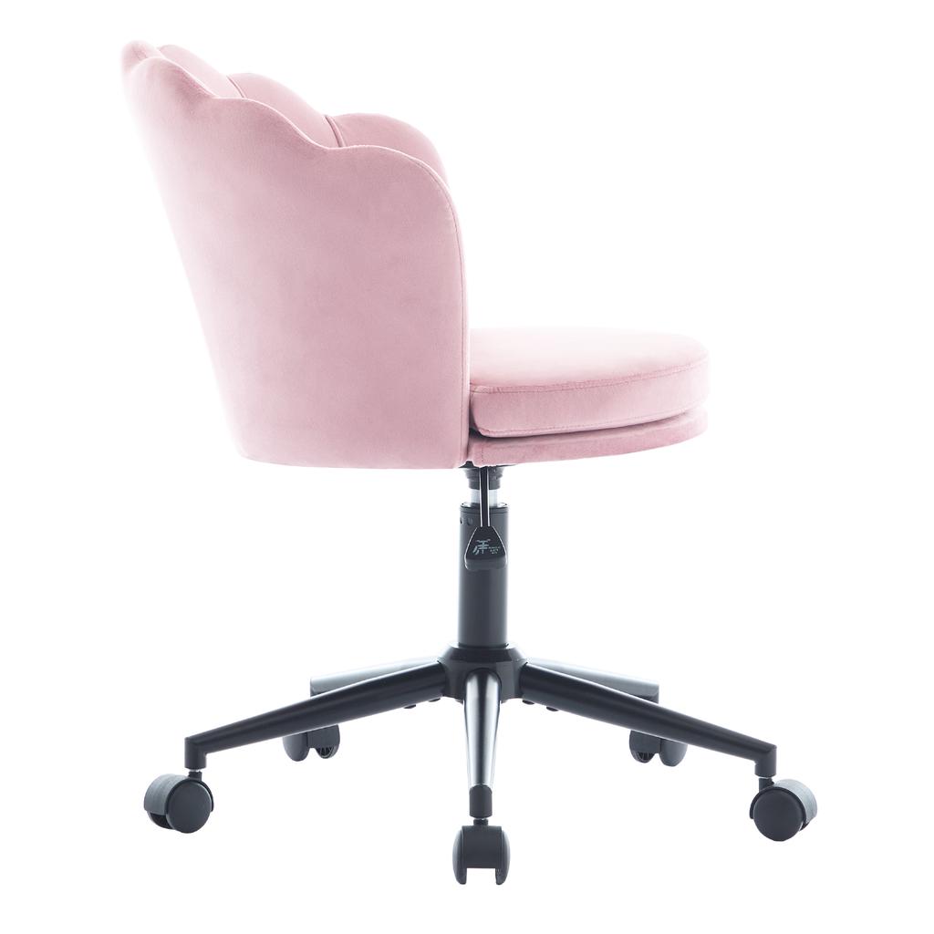 Modern Design: Dressing Chair, Office Chair, Petal-Shaped Backrest, Butterfly-Shaped Lumbar Cushion, Height-Adjustable, Soft Seat Cushion.