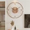 Wooden Wall Nordic Modern Easy To Long Battery Canvas Wall Clock with Arabic Room Interior Room Diameter Clock, Stylish, Quiet, Design, Non-Radio