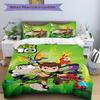 3Pcs Ben Alien Force Bedding Set Soft Fabric Duvet Cover Pillowcases Home Christmas Xmas Halloween Gift 1 Duvet Cover 2 Pillowcase N1509