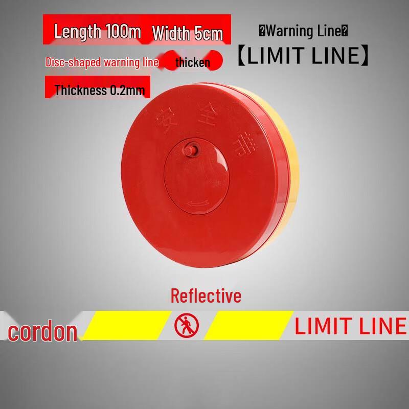 OLOMM Red & White Safety Barrier Tape 100m