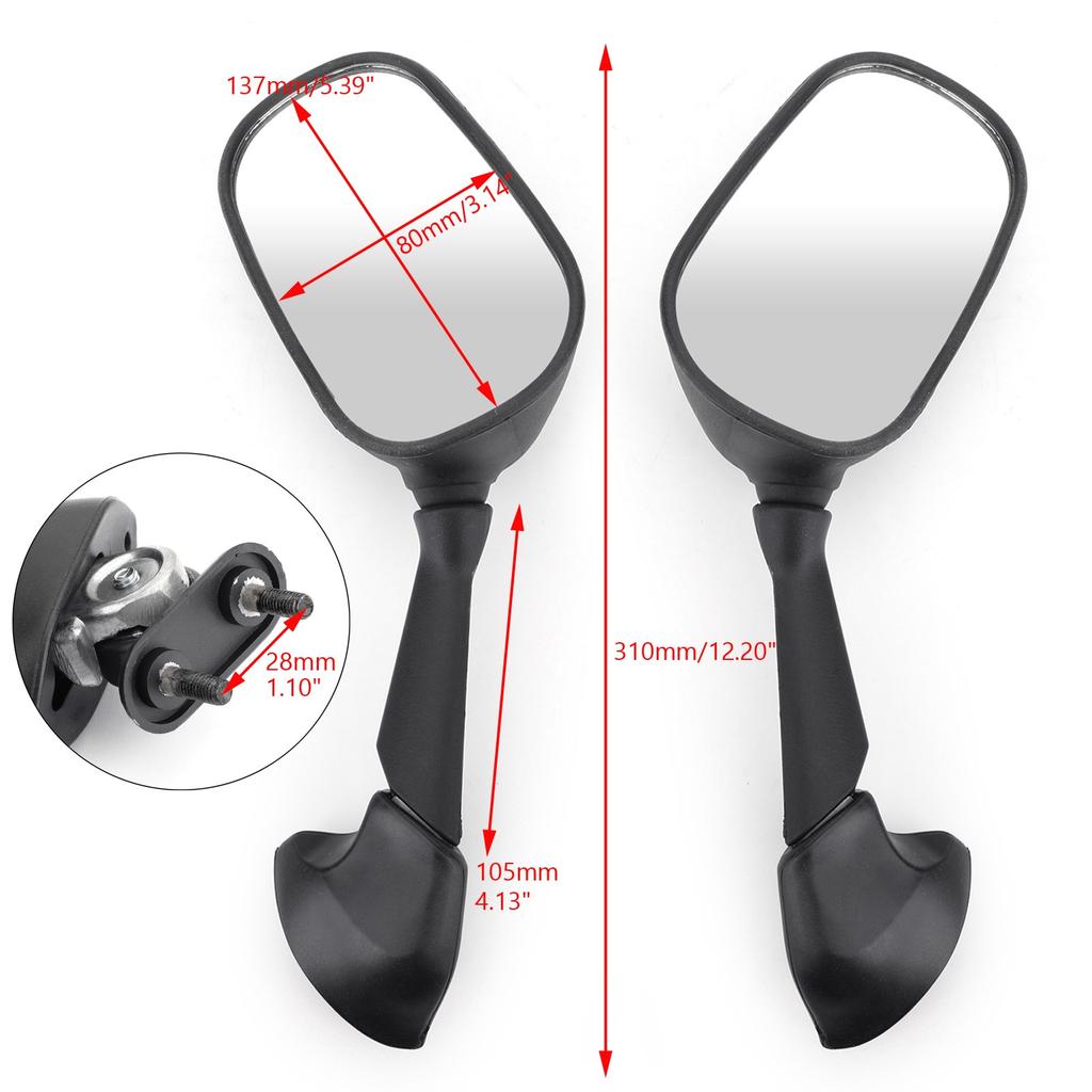 Paire Rétroviseurs Latéraux Gauche & Droit Pour Yamaha YZF R1 YZF R6 2006-2008