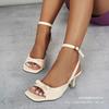 2025 Sommer neue Temperament Stiletto High Heels Französisch mit Rock Schleife Wort mit Sandalen Frauen