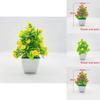 Fake Rose Flower Pot With Plastic Material For Bedroom And Reception Area Decor