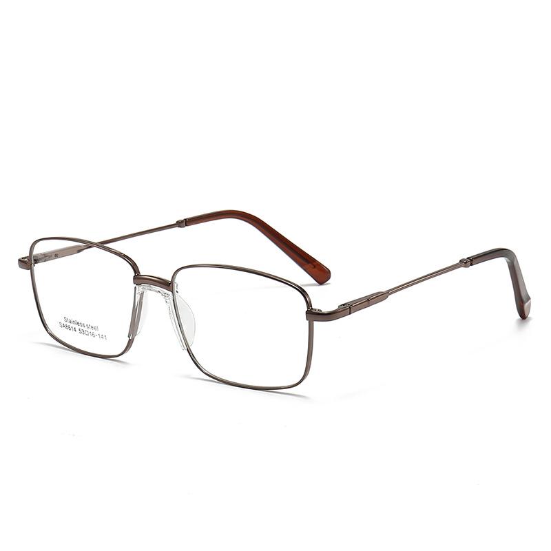 Ultra-light Men's Stainless Steel Square Eyeglasses Frame, Myopia-Compatible, Multiple Colors, 2026 Model