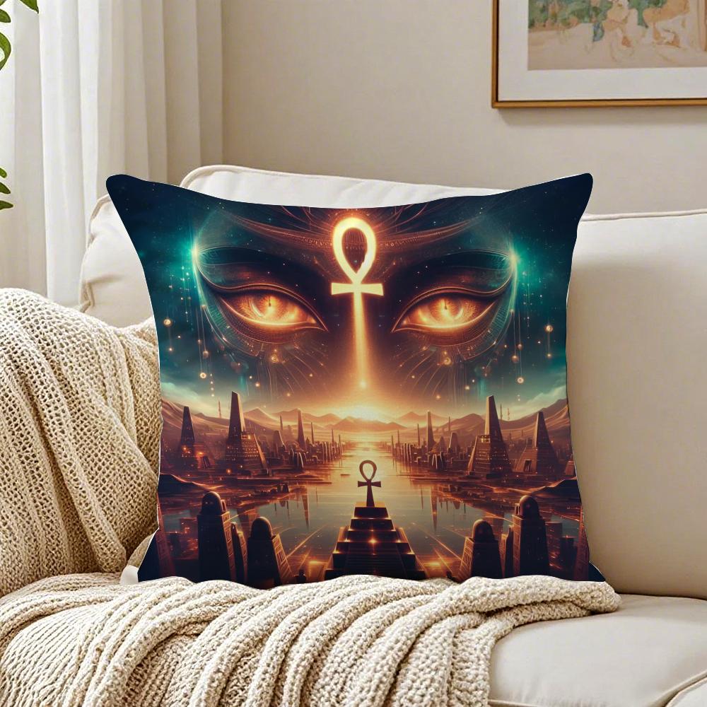 Antikes heiliges ägyptisches Symbol AAnkh Kissenbezug Staubmilbenfrei Wohnzimmer Sofa Dekor Kissen Zimmer