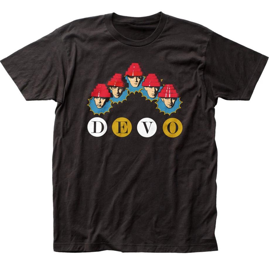 Devo Whip It Heads T Мужская футболка Рок-н-ролл Музыка Классическая футболка группы Новая Черная XXXXL