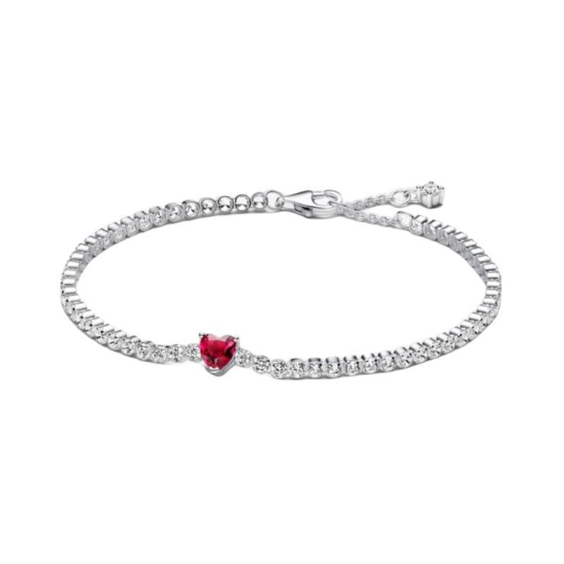 Pandora Inlaid design 925 silver bracelet women s silver 590041C02