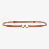 Ladies' Pearl Inlaid Adjustable Genuine Leather Belt - Trendy and Versatile for Dresses & Pants