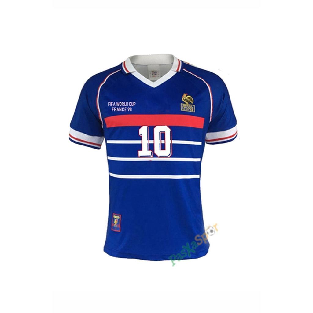 Retro 98 WM-Finale Frankreich Zidane Nostalgie-Spieltrikot