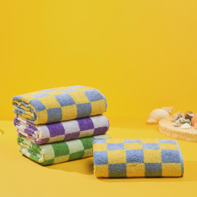 Bamboo Washcloth Checkerboard Argyle Bamboo Hook Towel (2 pieces) Argyle blue