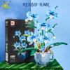 Květinová Orchidej Kávový Šálek V květináči Stavebnice 3D Kytice MOC Kostky Stavebnice DIY Domácí Dekorace Rostliny na Stůl