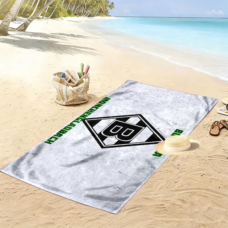 Borussia Monchengladbach Print Beach Towel, Large Soft Quick Dry Towel for Beach Camping Swimming