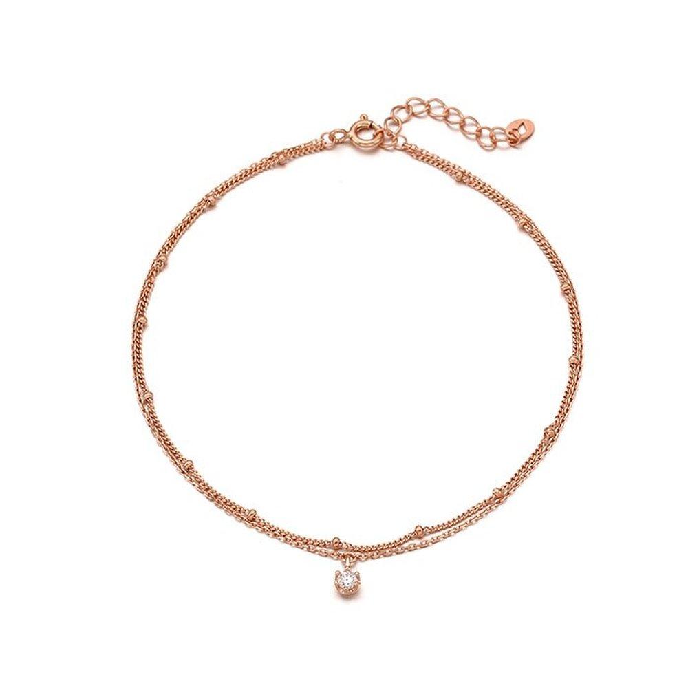 

Tirrir Point Dew Silver Pink Anklet Tassvp06784M-3