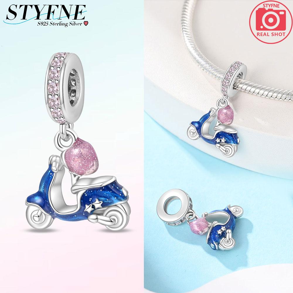 Cycling Sweater Iron Tower Heart Charms Beads Original Copper Fit Bracelet Women Jewelry Making Diy Accessories Gift