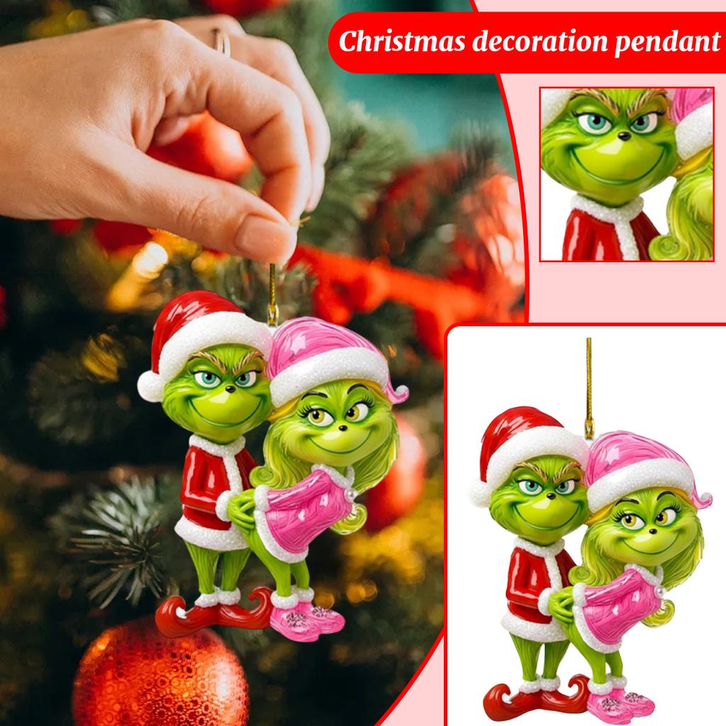 2D Christmas Decoration Pendant Christmas Tree Tag Theme Party Crafts Ornament
