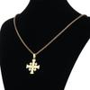 Christian Jerusalem Cross Pendant Necklace For Men Stainless Steel Bible Verse Lord'S Prayer Chain Religious Jewelry Collar