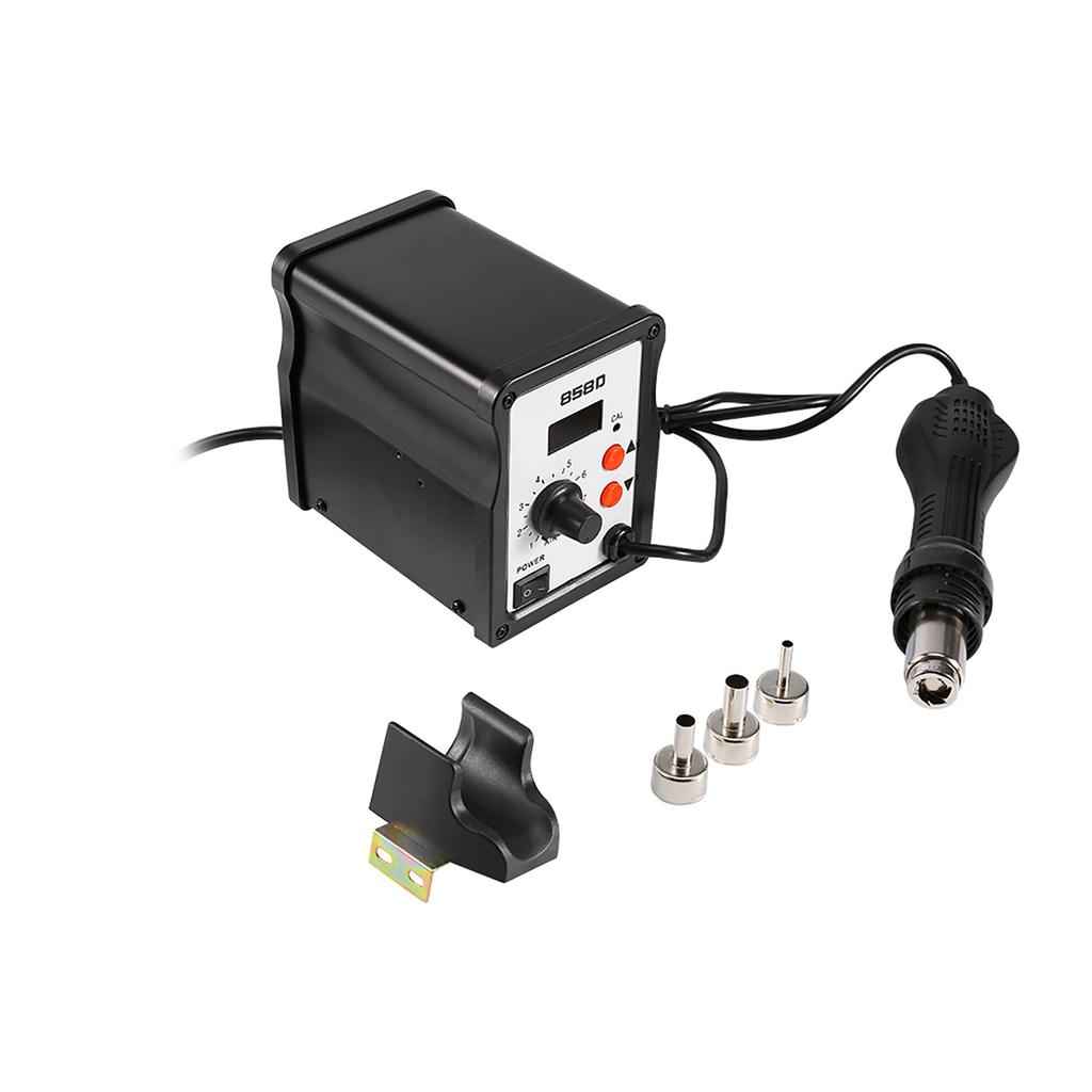 Digital SMD Soldering Desoldering Station Hot Air Rework Gun Tool   3 Nozzles