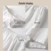 Women's Summer White Wide-Leg High-Waisted Linen-Style Loose Pants