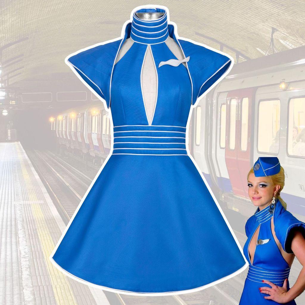 Costume da Cosplay di Britney Spears Uniforme da Hostess Starlet Per la Festa di Halloween