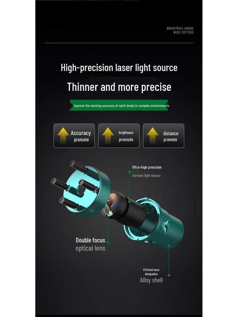 Groen Licht Infrarood Kruislijn Laserwaterpas Pen voor Precisie Positionering en Rechte Lijn Engineering