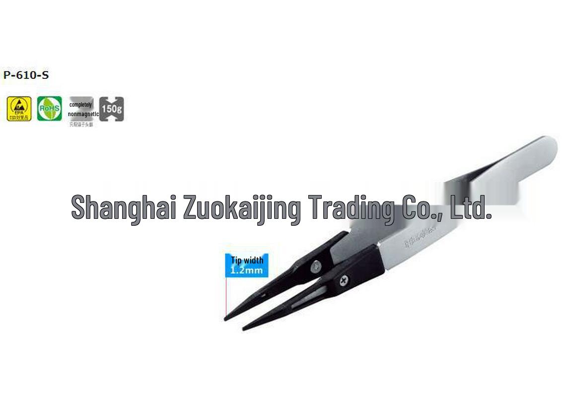 HOZAN P-610-S ESD Tweezers with Replaceable Tips P-610S-1