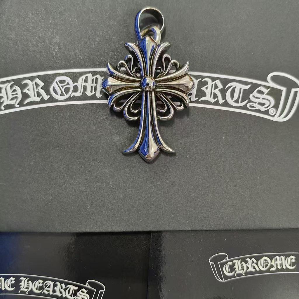 CH Kroko Pendant Collection: Trendy Thai Silver S925 Accessories for Men & Women - Retro Cross, Sword, Hexagram, Bullet Designs